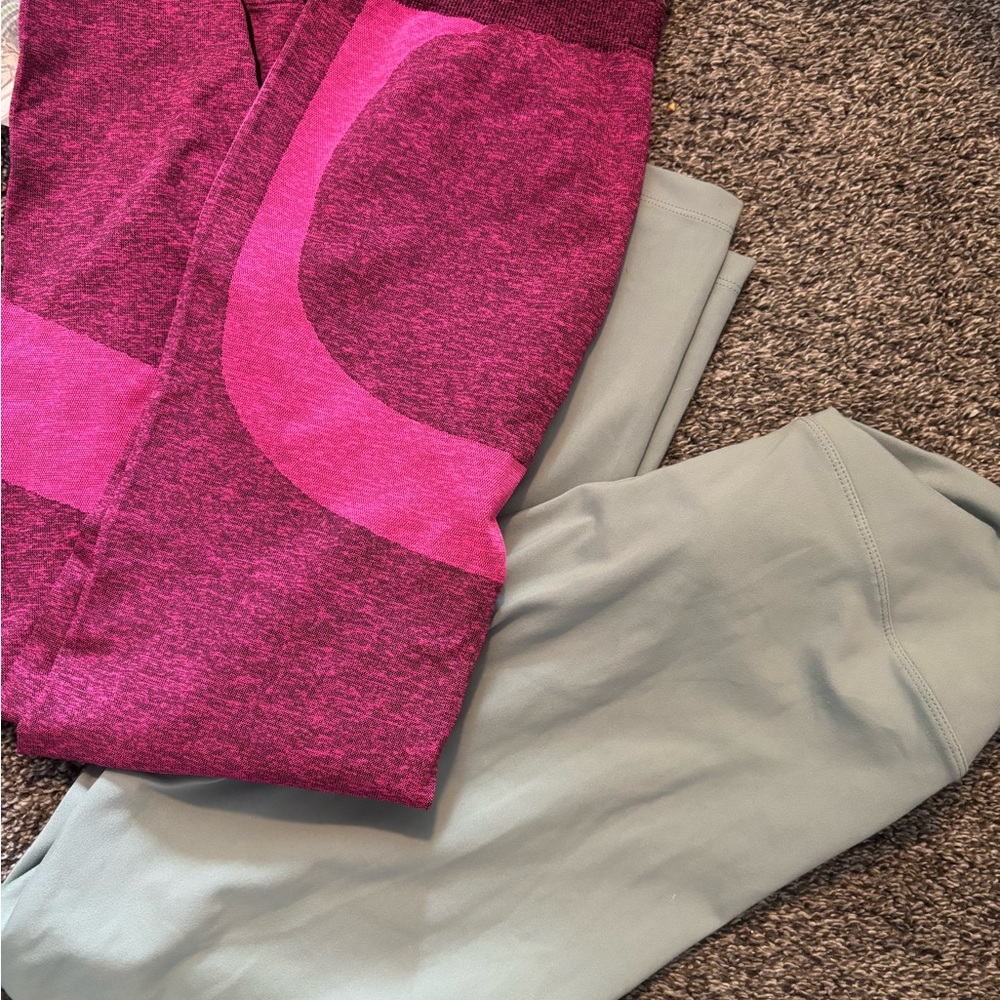 Two VS PINK Leggings LARGE